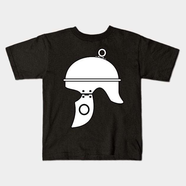 Republican Roman Helmet (white) Kids T-Shirt by PabloDeChenez